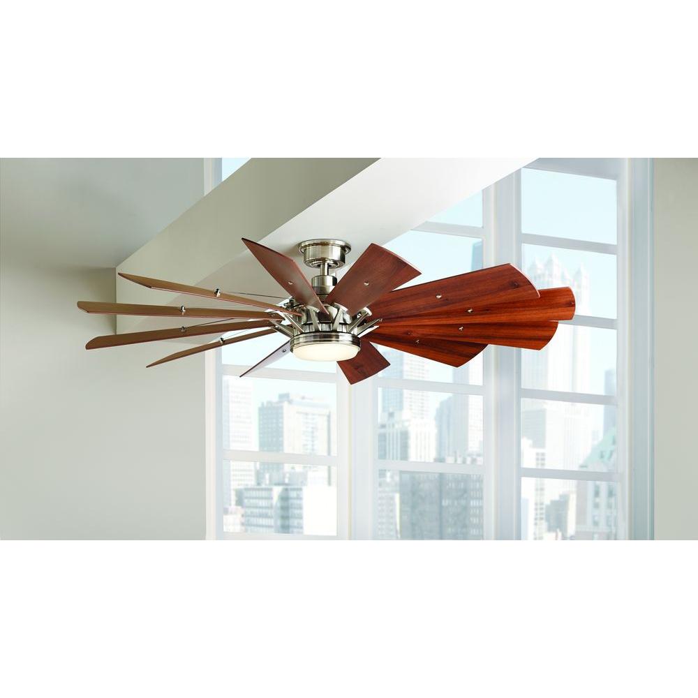 Home Decorators Collection Trudeau 60 In Led Indoor Brushed