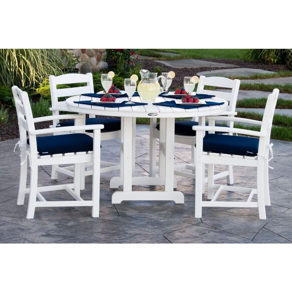 Polywood Outdoor Dining  - The Contoured Seats Of Our La Casa Dining Chairs Add Comfort To The Stylish.