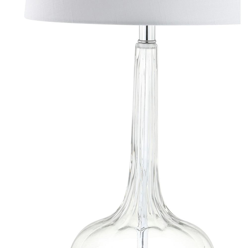 JONATHAN Y JYL1079C-SET2 Table Lamp 15 x 15 x 28.5 Clear with White Shade
