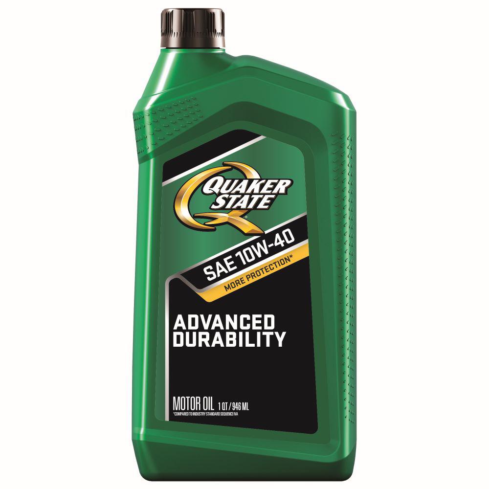 Quaker State 1 Qt Sae 10w 40 Advanced Durability Conventional Motor Oil The Home Depot