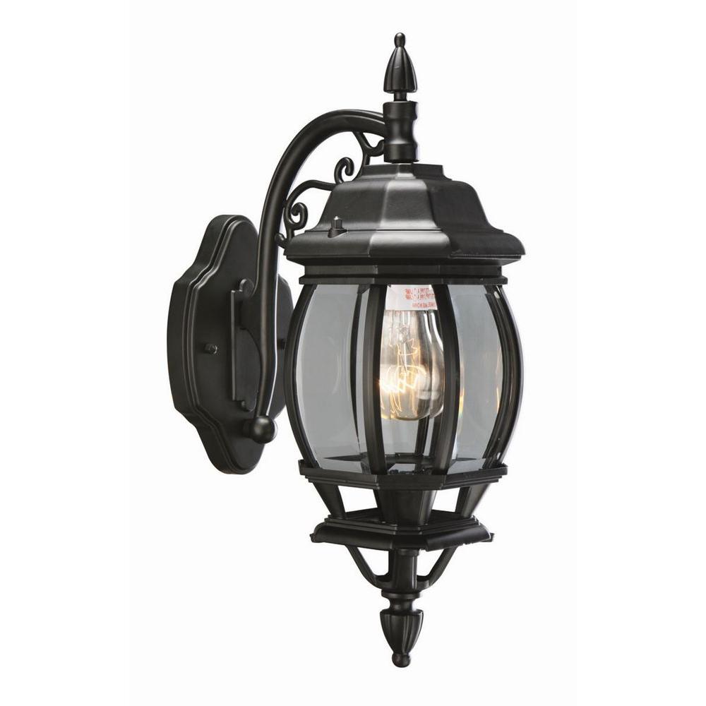 Design House Highland Black Outdoor Wall-Mount Downlight ...