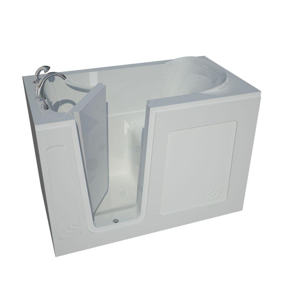 Universal Tubs Hd Series 30 In X 54 Left Drain Quick Fill Walk Soaking Bathtub White
