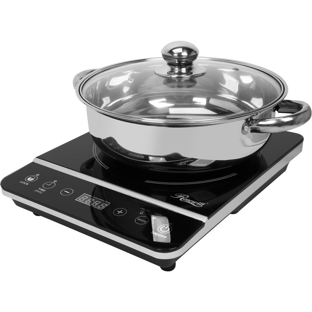 Rosewill 1800w Single Burner 13 In Black Hot Plate With Rosewill 1800w Single Burner 13 In