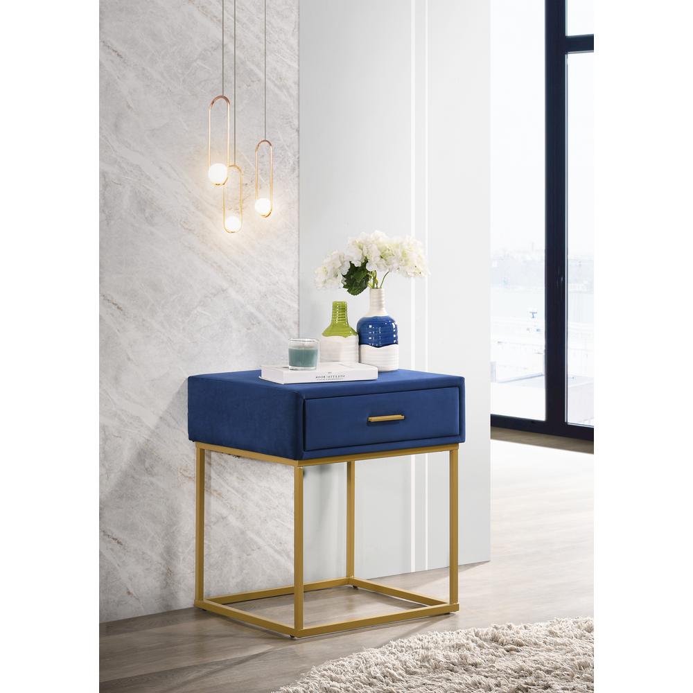 LuXeo Catalina 1Drawer White Nightstand 24 in. H x 20.5 in. W x 18.5