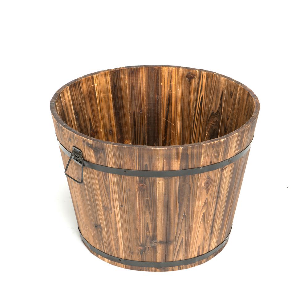 Extra Large Barrel Planters The Home Depot Extra Large Barrel Planters