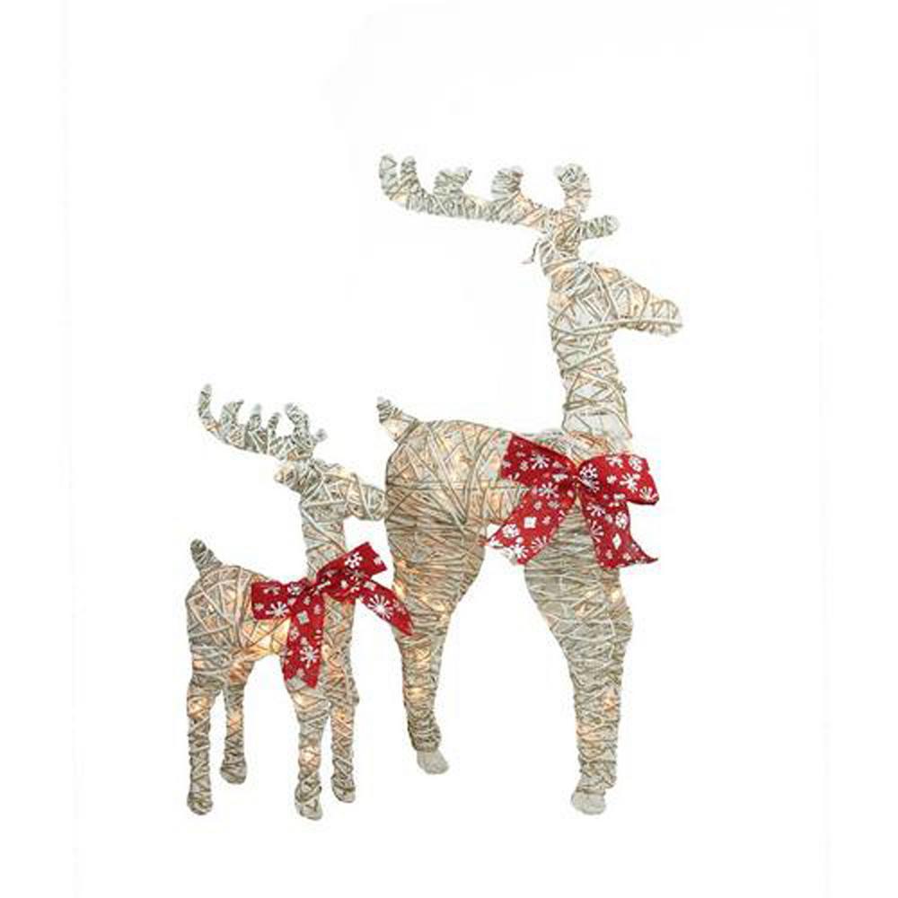 Reindeer Outdoor Decorations 36 In Outdoor Decorations Sparkling Standing Reindeer