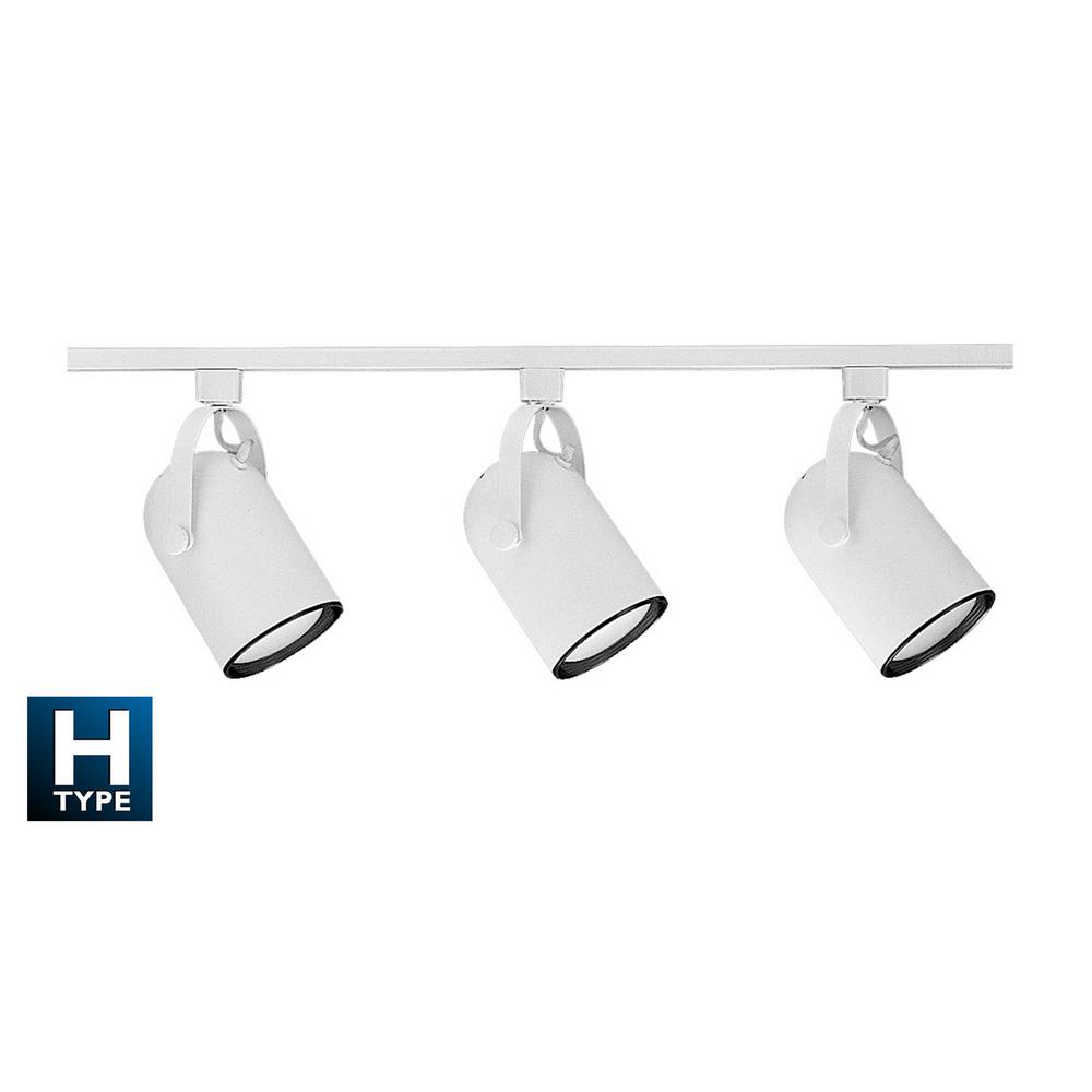 Nicor 4 Ft 3 Light White Track Lighting Kit 10996wh The Home Depot 4 Ft 3 Light White Track Lighting Kit