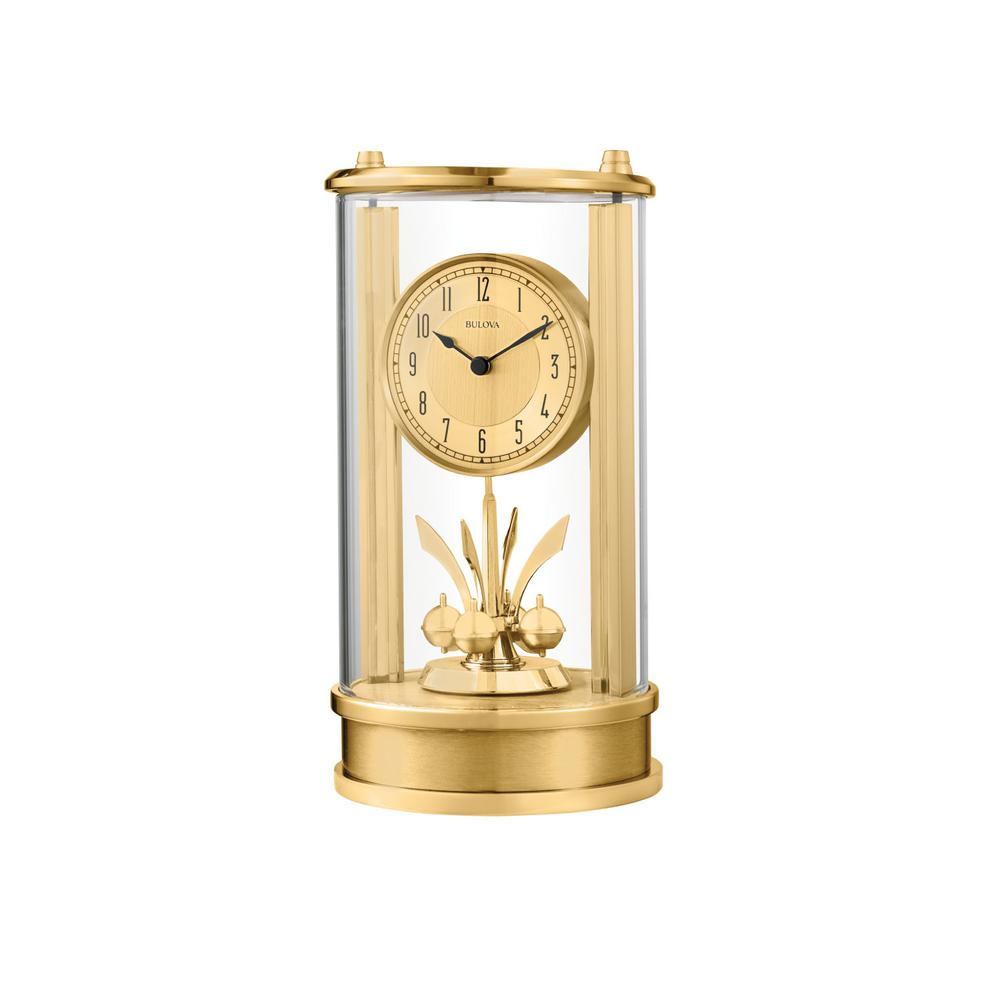 Bulova 7 5 In H X W Anniversay Clock With Two Toned Gold A Bulova 7 5 In H X W Anniversay Clock With Two Toned Gold