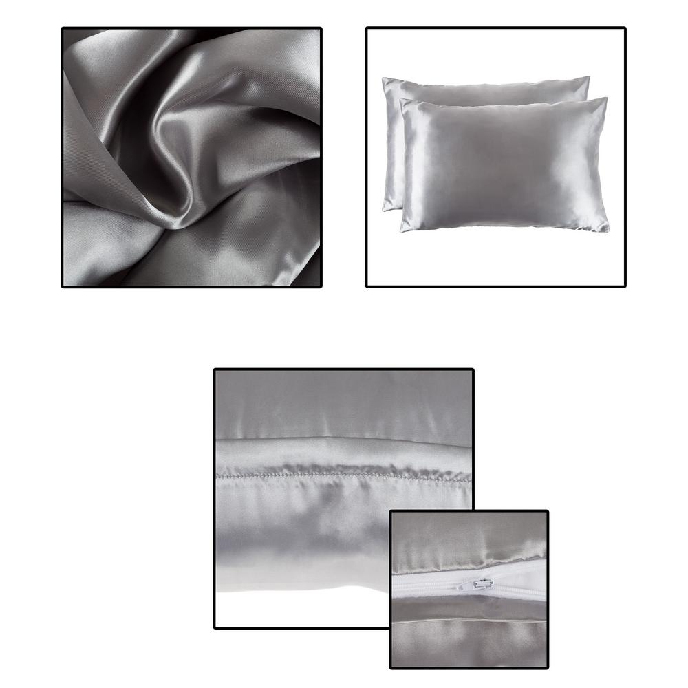Lavish Home Polyester Satin Microfiber King Size Pillowcase With