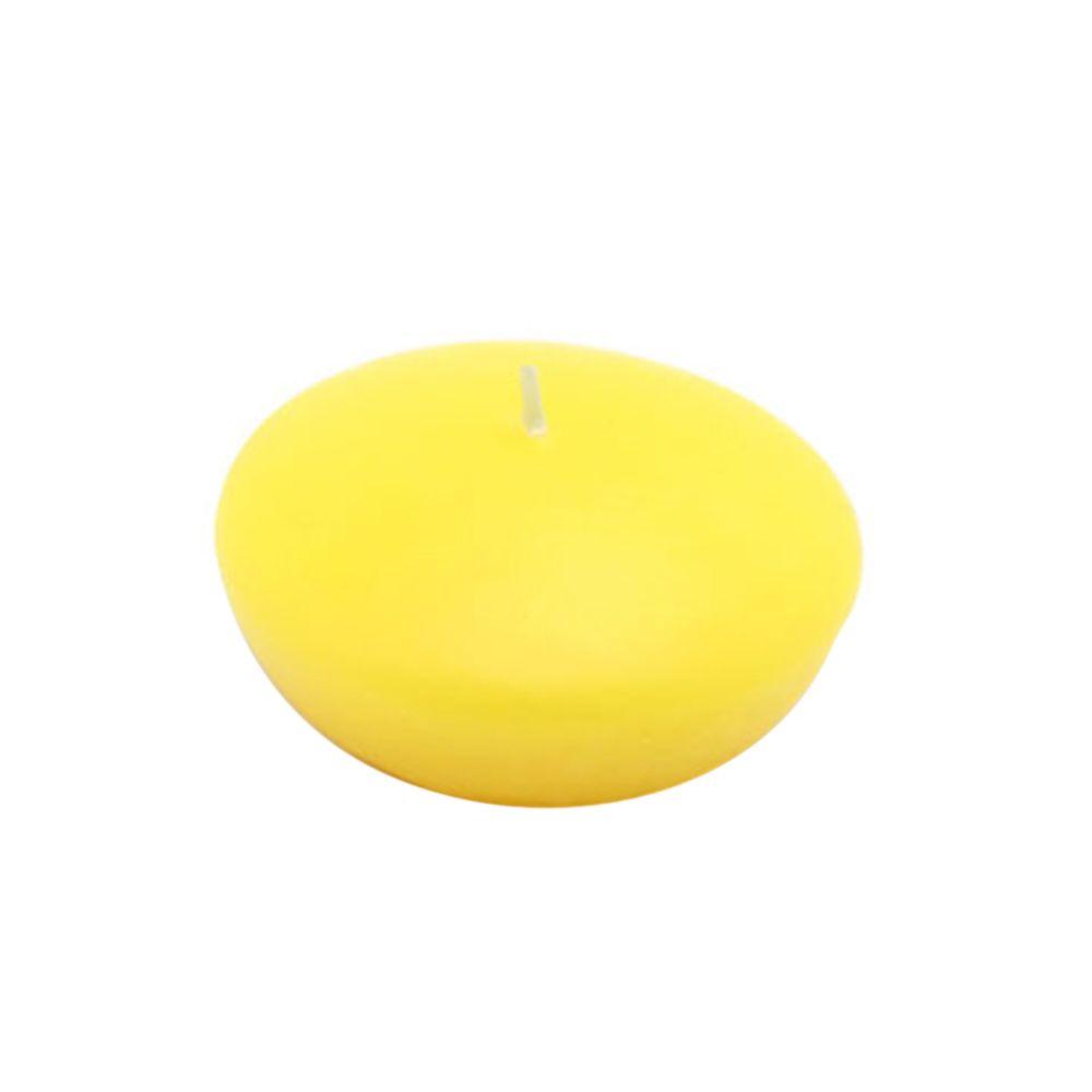 Zest Candle 3 in. Yellow Floating Candles (Box of 12)CFZ049 The