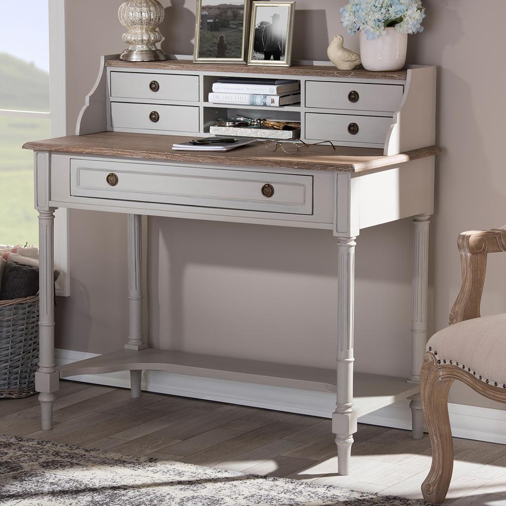Baxton Studio Edouard French Provincial White Finished Wood
