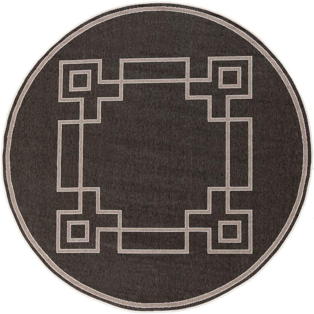 Artistic Weavers Blanche Black 5 Ft X Round Indoor Outdoor Artistic Weavers Blanche Black 5 Ft X Round Indoor Outdoor Area
