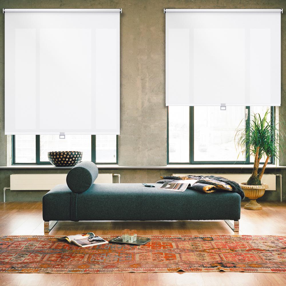 iFit Cut-to-Size 33 in. W x 73 in. L White Cordless Light Filtering