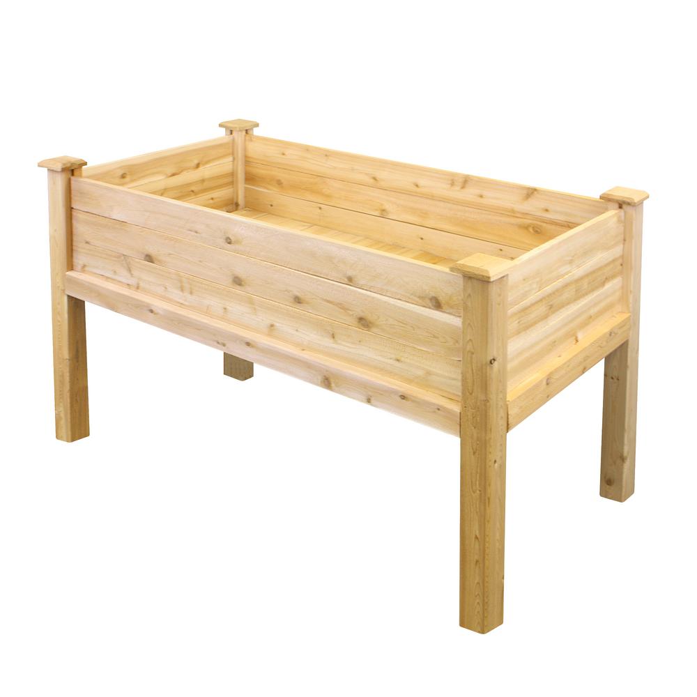 Keter Easy Grow 44.9 in. W x 29.8 in. H Brown Elevated Resin Garden Bed