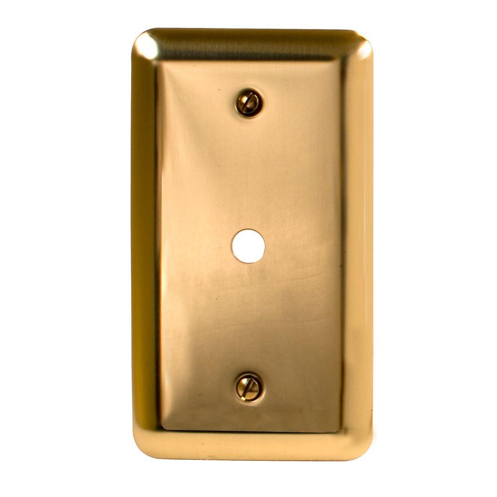 Hampton Bay Century 1 Phone Wall Plate Polished Brass163PHBR The