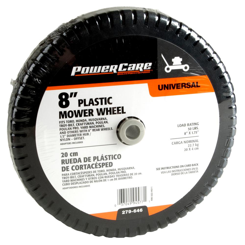 Care 8 In X 1 75 Universal Plastic Wheel For Lawn X 1 75 In Universal Plastic Wheel