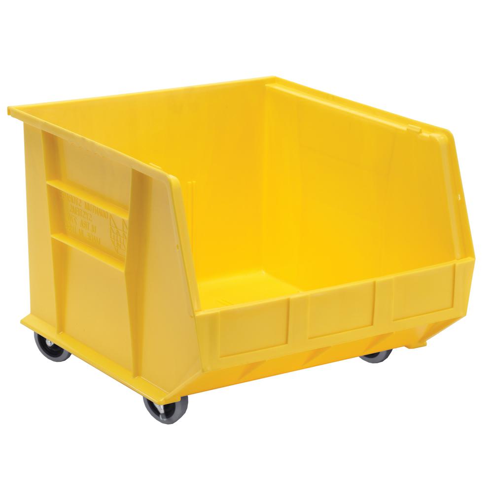 Ultra Series Stack and Hang 8.9 Gal. Storage Bin in Yellow (6Pack