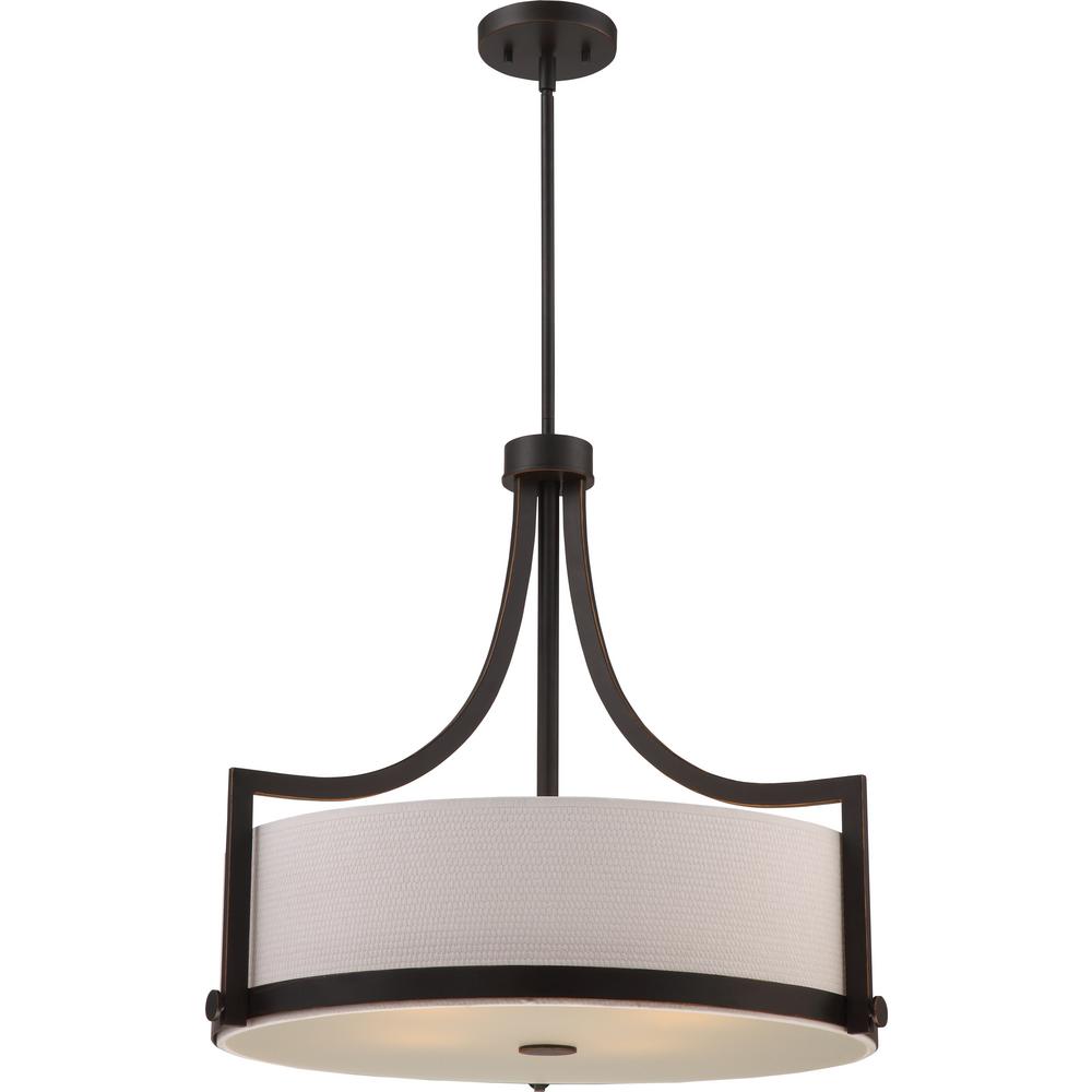 OVE Decors 4-Light Black Bronze Pendant-Anares III - The Home Depot