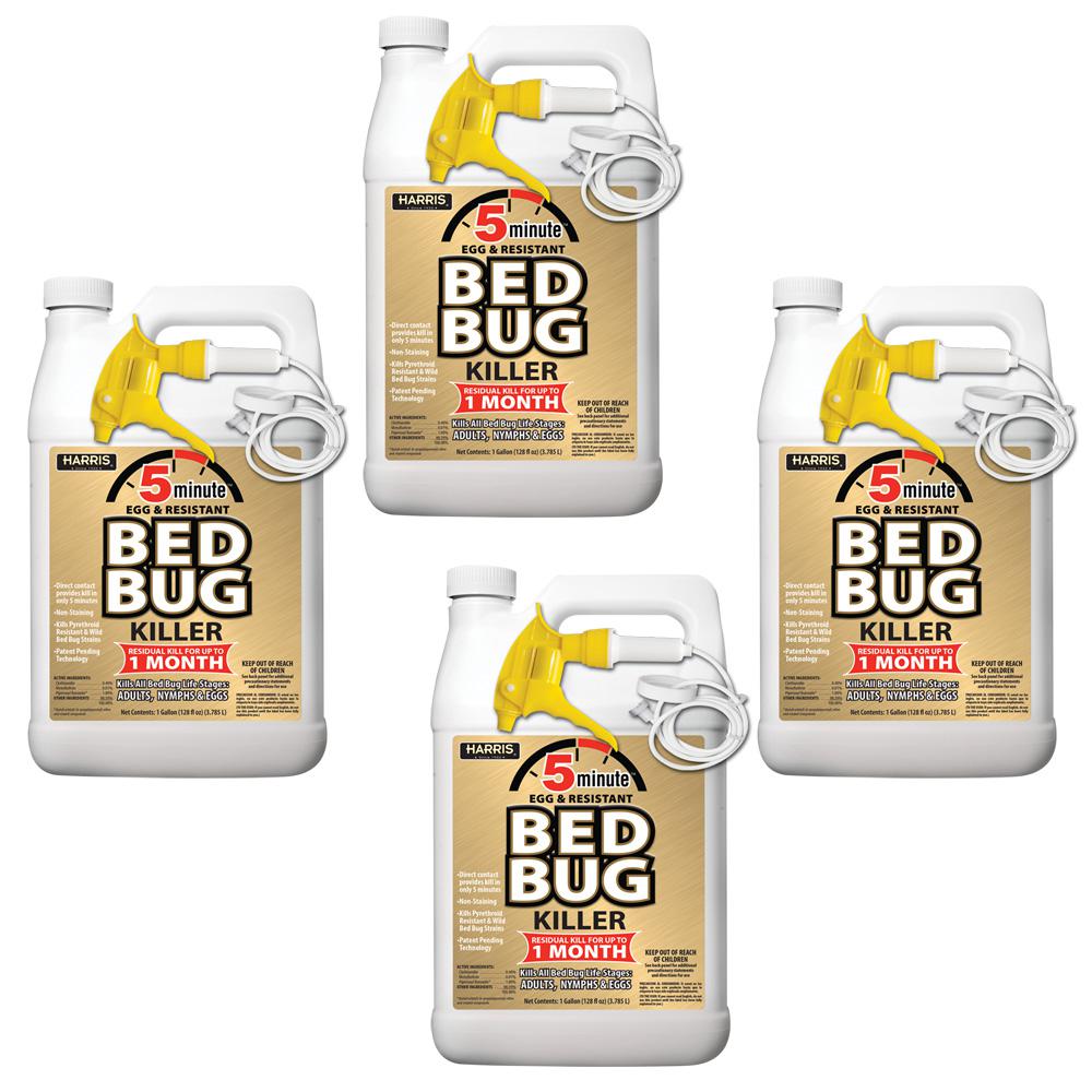 Harris 1 Gal. 5-Minute Bed Bug Killer, 512 oz., 32 oz. Professional ...