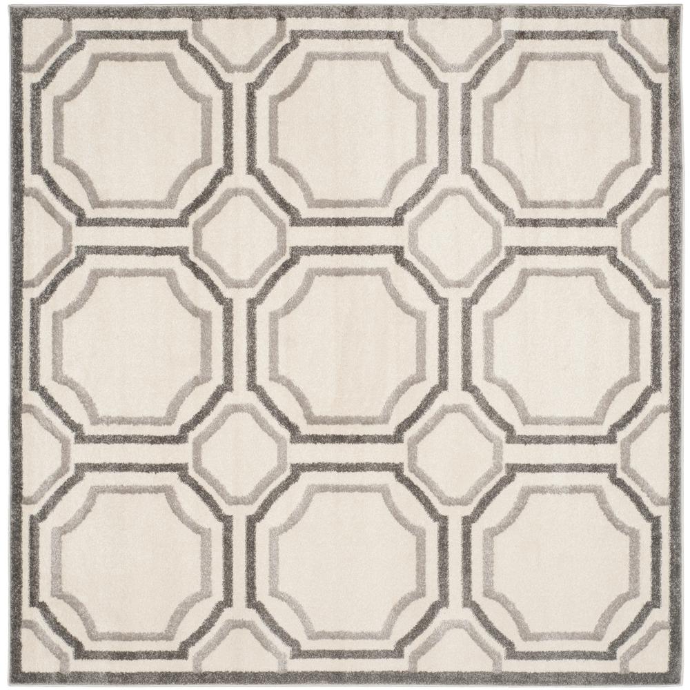Safavieh Amherst Ivory/Light Gray 7 ft. x 7 ft. Indoor/Outdoor Square