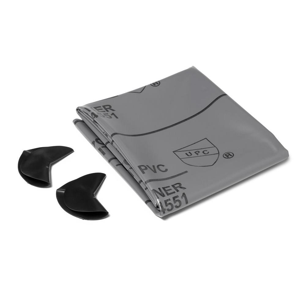 5 Ft X 6 Pvc Shower Pan Liner Kit 41620 The Home Depot 5 Ft X 6 Pvc Shower Pan Liner Kit