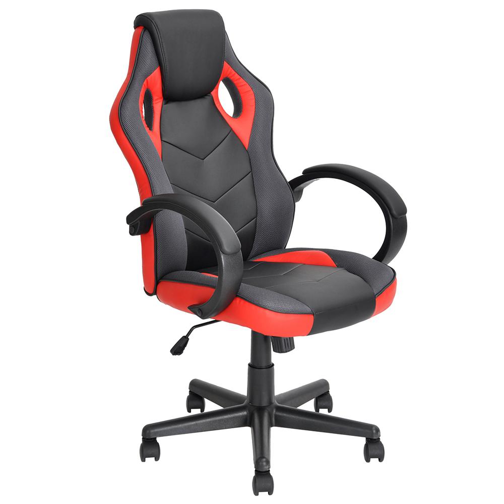 sumyeg Linton Red PU Gaming Racing Armrests Chair Reclining Swivel