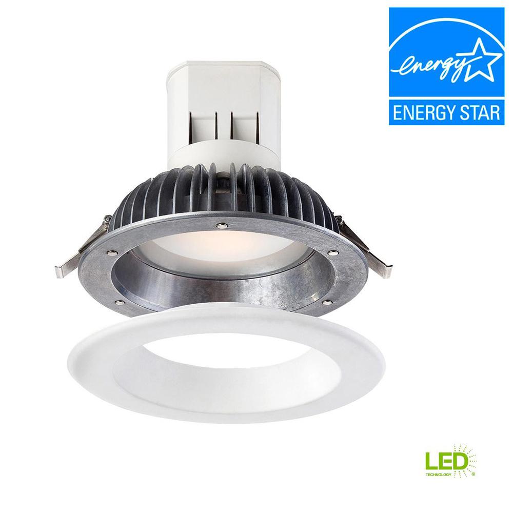 Envirolite Easy Up With Magnetic Trim 6 In White Integrated Led Recessed Kit