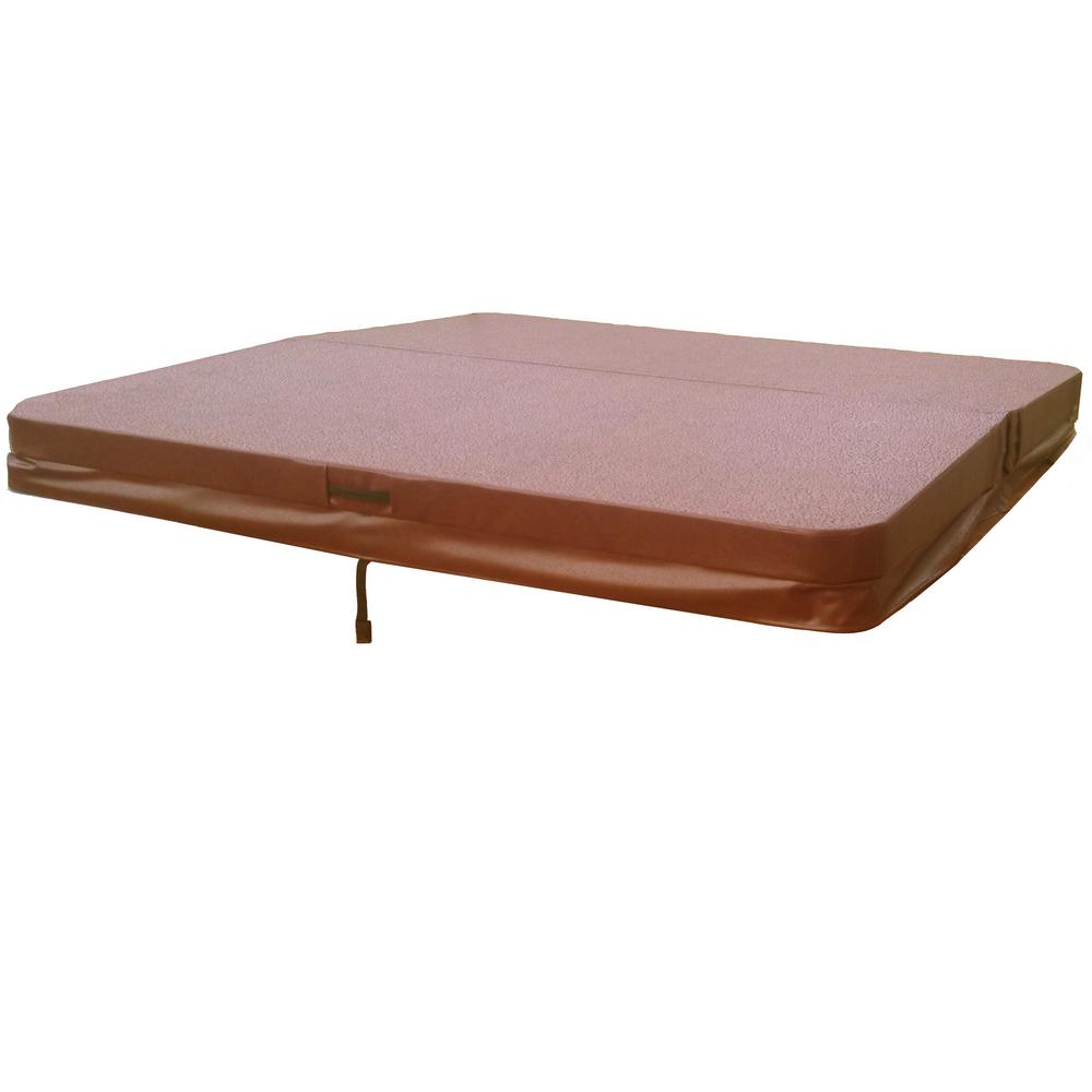 Beyondnice 84 In X 76 In Hot Tub Spa Cover For Jacuzzi Brand J 320 J 325 5 In 3 In Thick 11 In Radius Corners In Brown