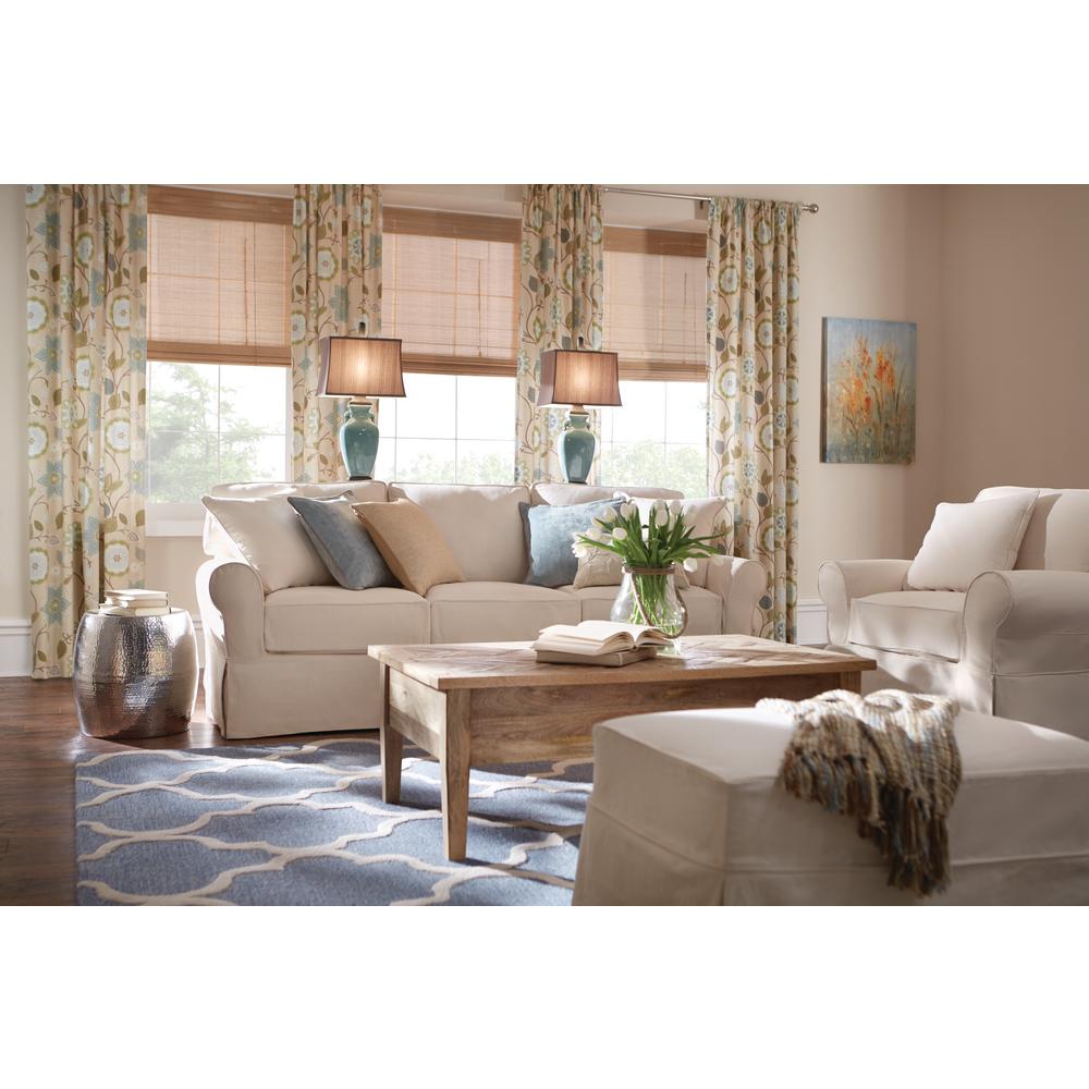 Home Decorators Collection Mayfair Linen Pearl Fabric Arm ...
