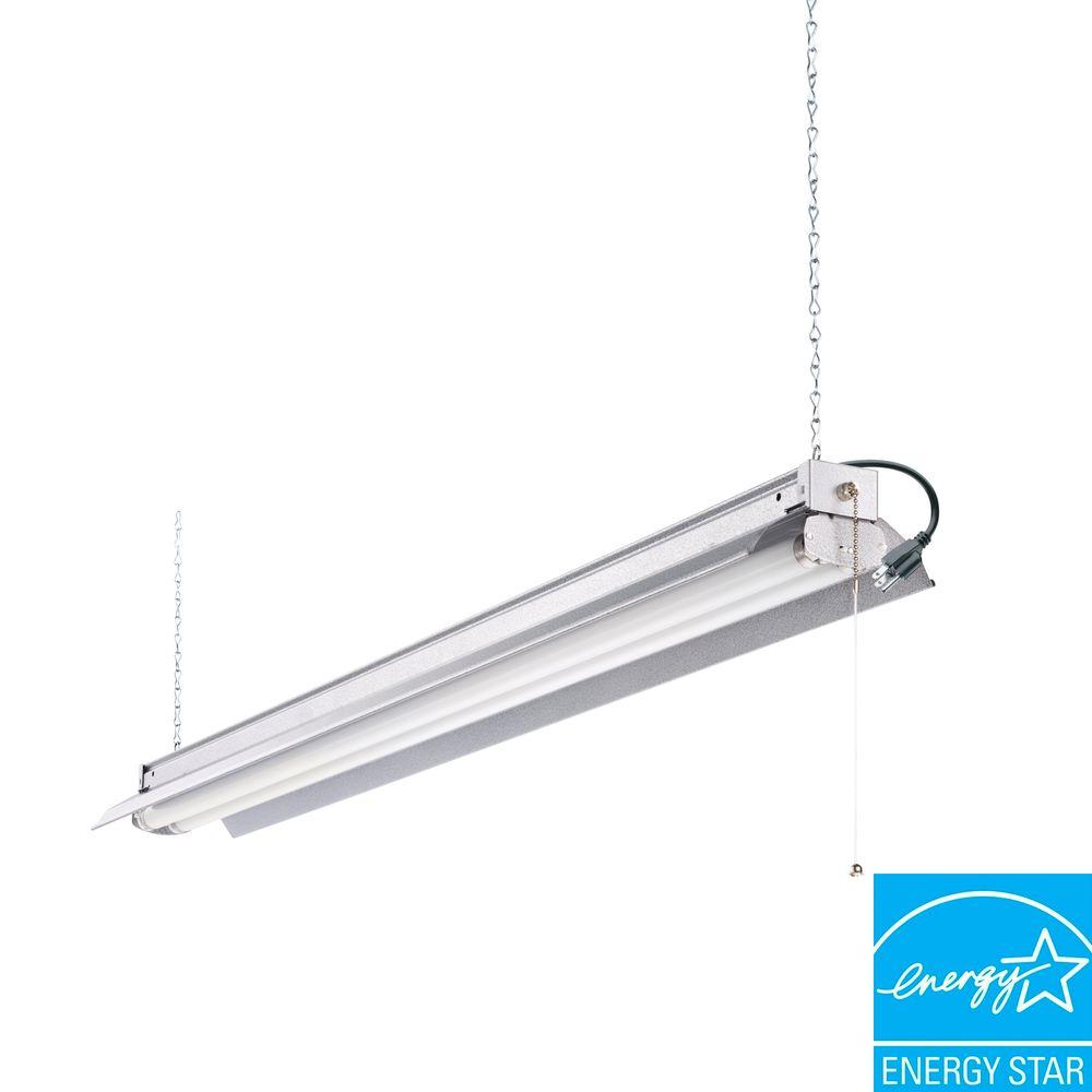 Stainless Steel The Home Depot 2 Light Grey T8 Strip Fluorescent