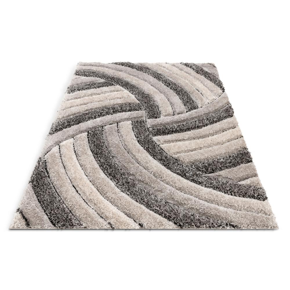 Well Woven San Francisco Ucci Grey Modern Geometric Stripes 7 Ft Well Woven San Francisco Ucci Grey