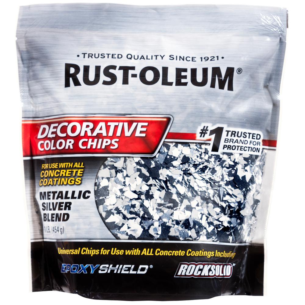 Rust-Oleum 1 lb. Metallic Silver Decorative Color Chips-336054 - The