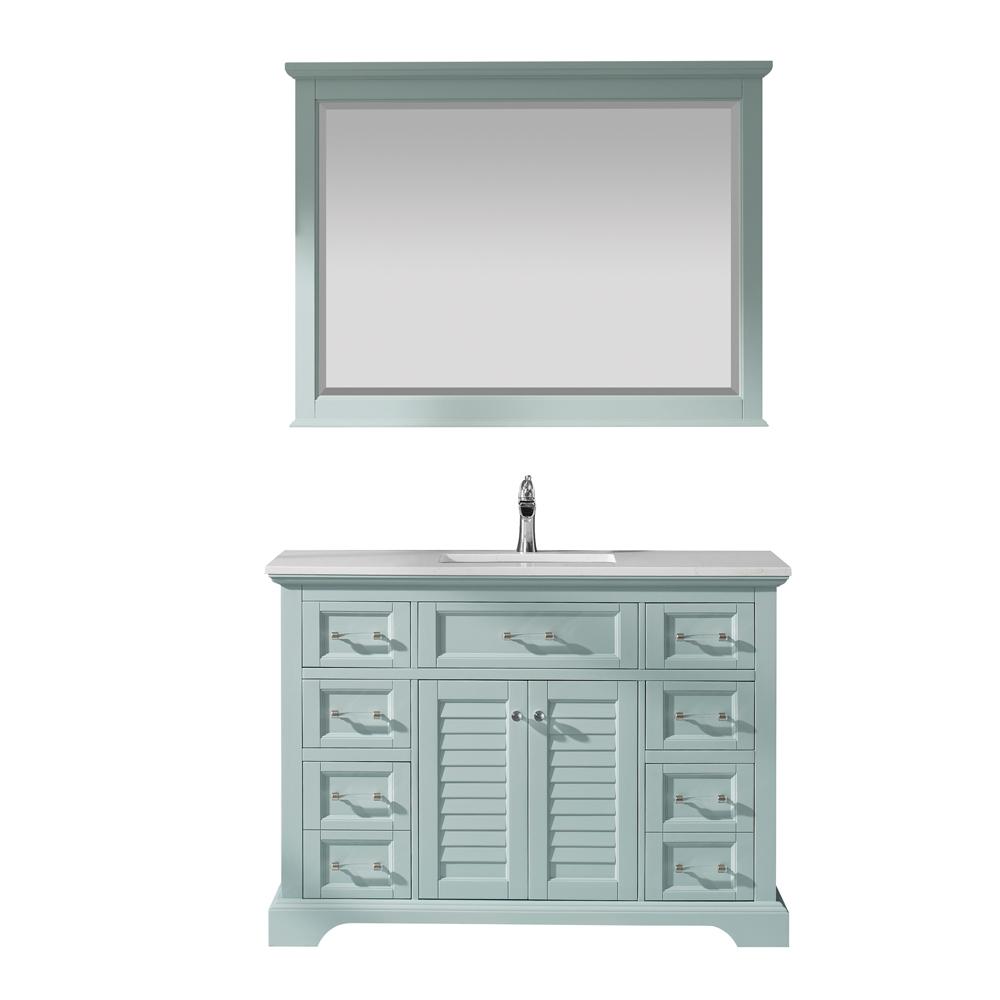 Green 48 Inch Vanities Bathroom Vanities with Tops Bathroom