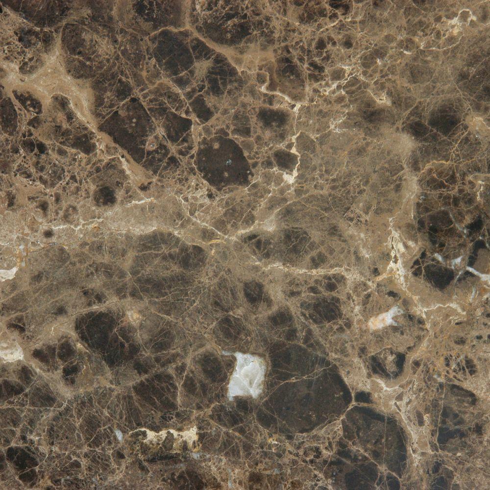 Brown Tan Marble Tile Natural Stone The Home Depot Polished Marble Floor And Wall Tile