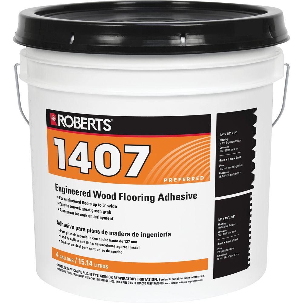 Details About Roberts Flooring Glue Adhesive Engineered Wood 4 Gal 1 2 In Thick 5 In Wide