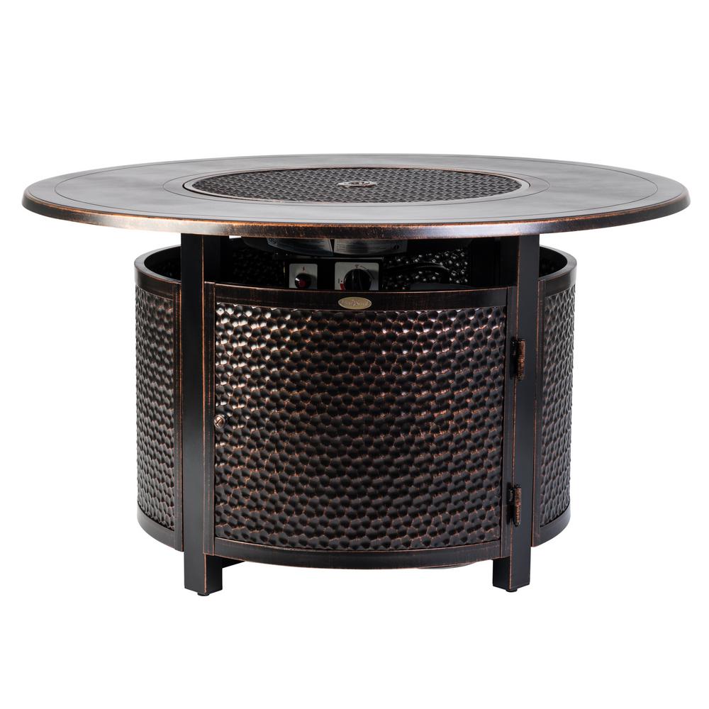 Fire Sense Leeward 44 In X 24 In Round Aluminum Propane Fire Pit