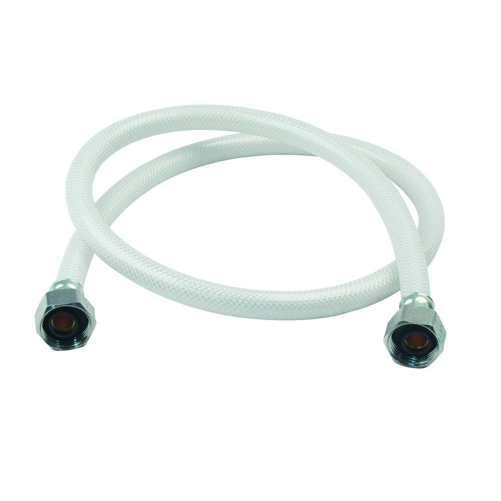 BrassCraft 1/2 in. FIP x 1/2 in. FIP Metal Nut x 16 in. Vinyl Faucet