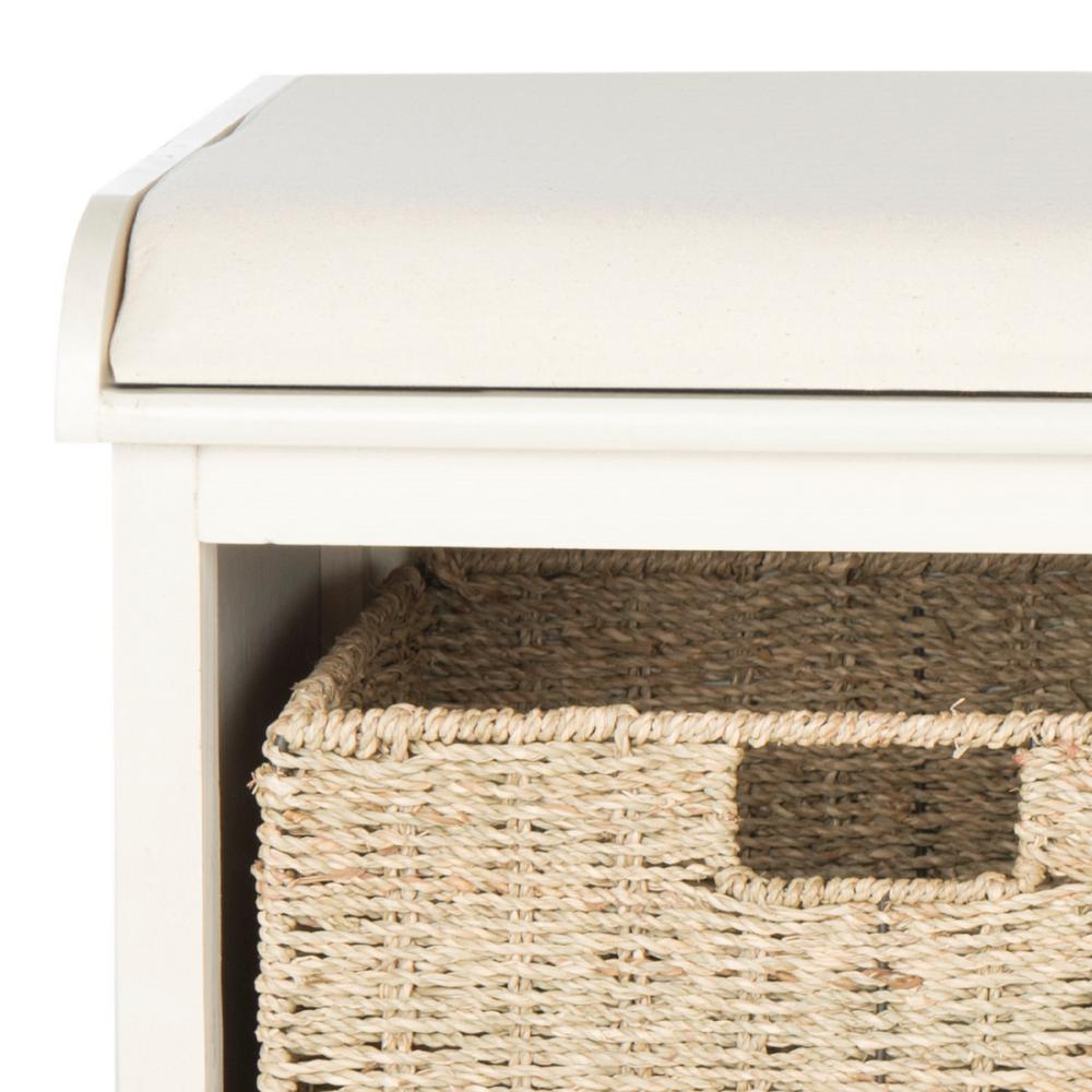 Safavieh Lonan White Storage Bench AMH5733C The Home Depot