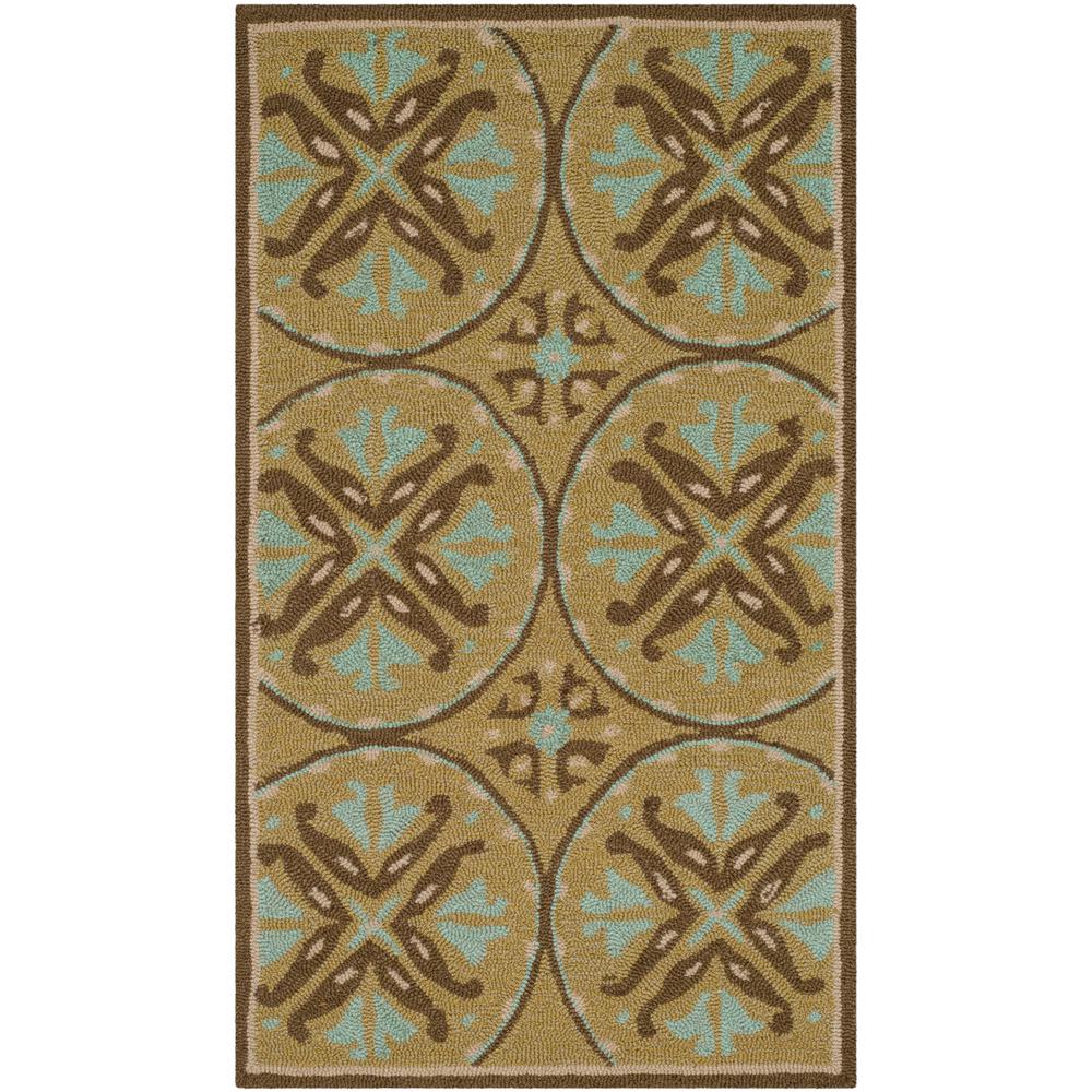 Green Brown Area Rugs The Home Depot Four Seasons Green Brown 2 Ft X 4 Area Rug