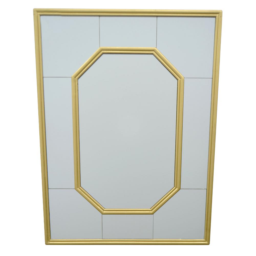 Decorative Mirror With Wood Frame