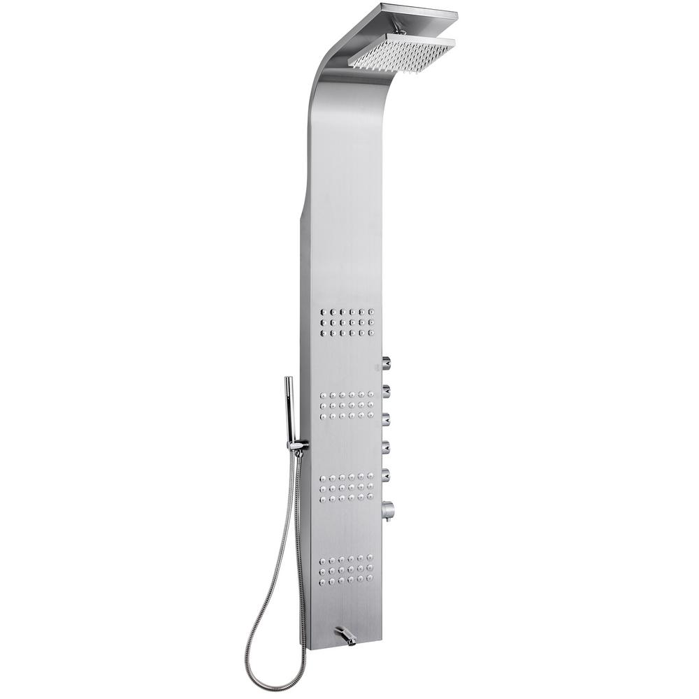 ANZZI Echo 63.5 in. 4Jetted Full Body Shower Panel System with Heavy Rain Shower and Spray Wand