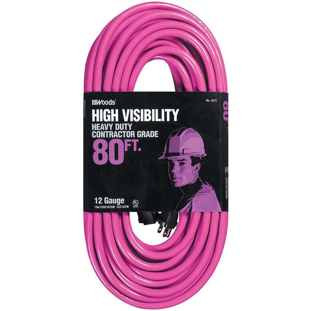 Southwire 80 ft. 12/3 SJTW Hi-Visibility/Contractor Grade Outdoor Heavy-Duty... by Southwire