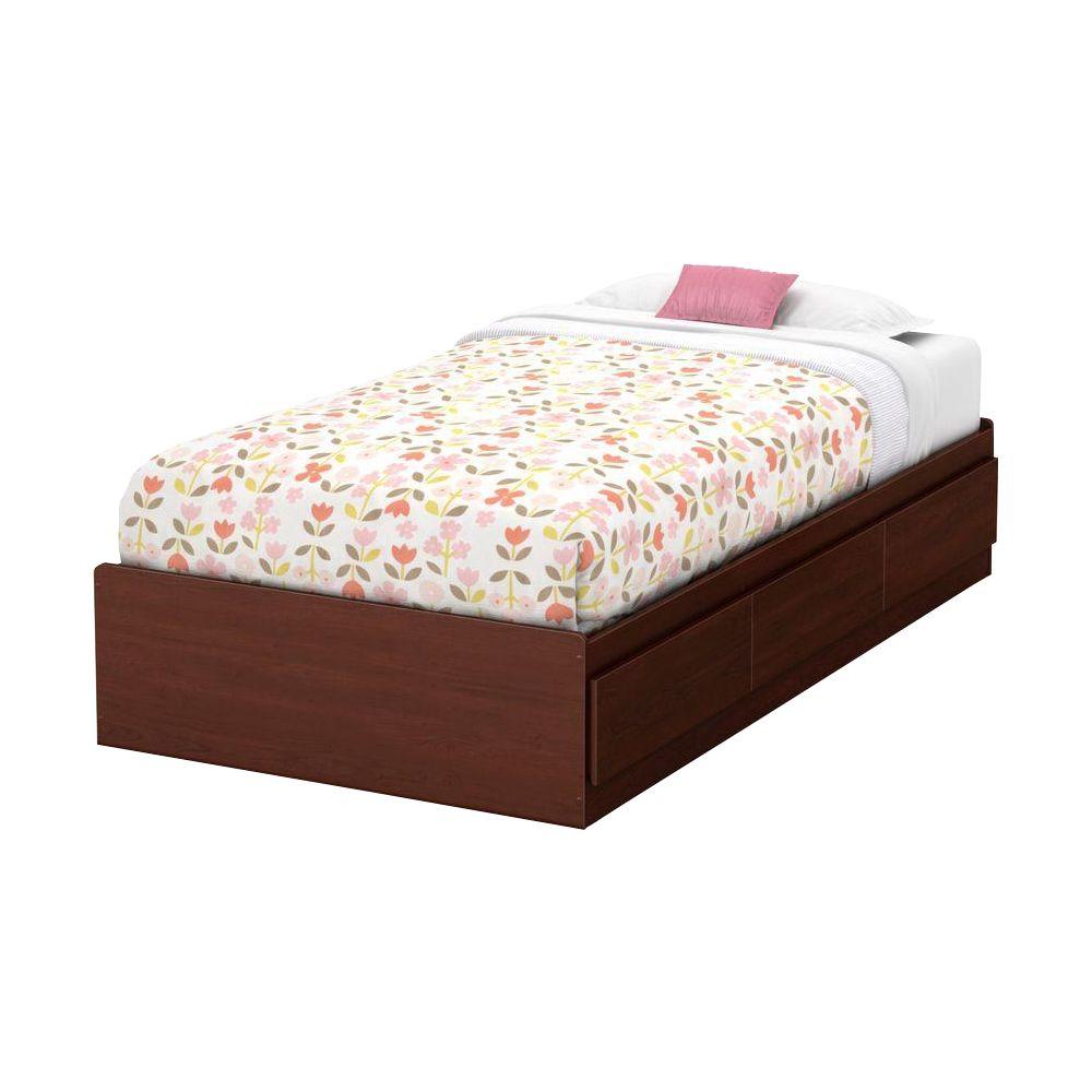 South S Summer Breeze 3 Drawer Royal Cherry Twin Size Storage South S Summer Breeze 3 Drawer Royal Cherry Twin Size Storage Bed