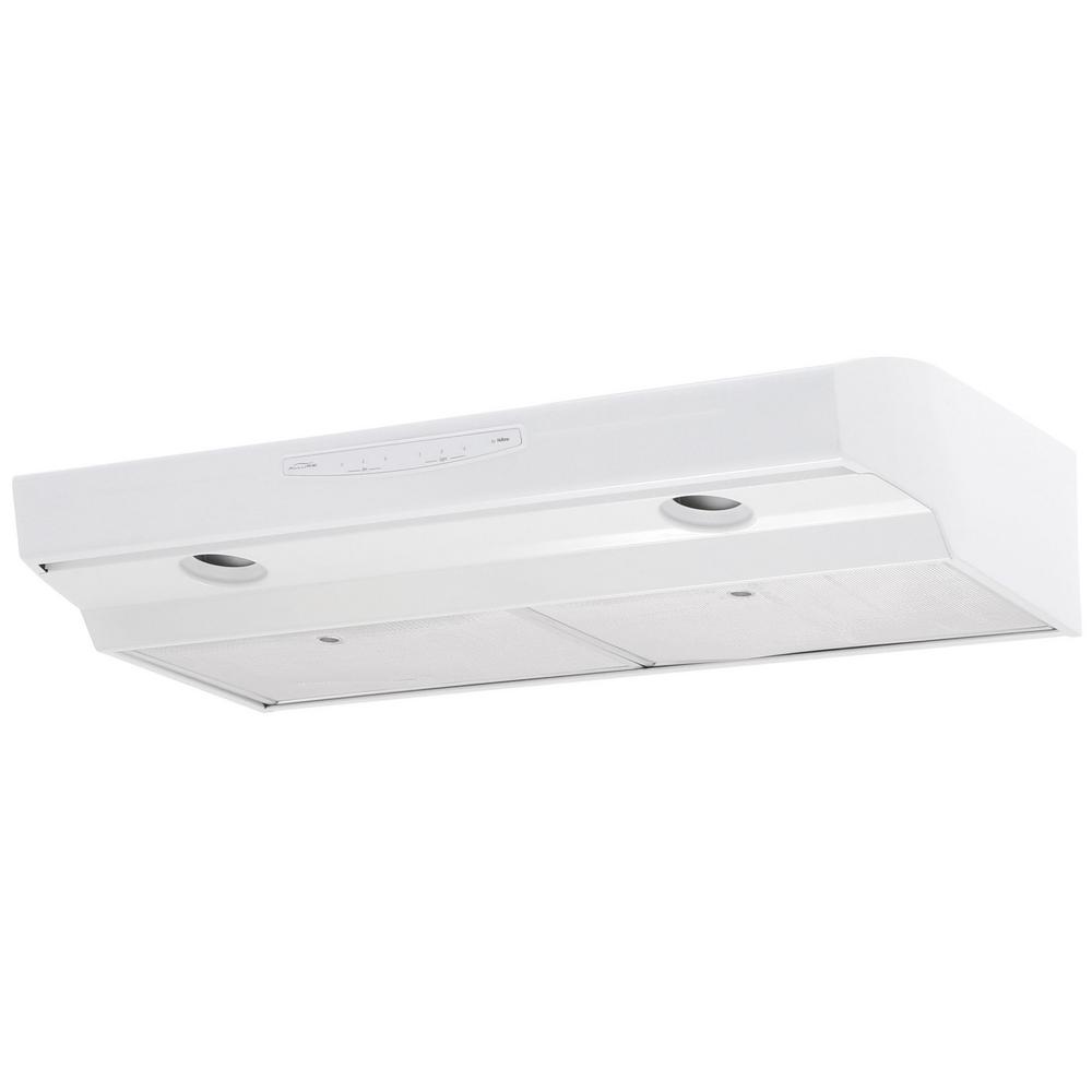 NuTone Allure II Series 36 In Range Hood In White WS236WW The Home Depot   White Nutone Under Cabinet Range Hoods Ws236ww 64 1000 