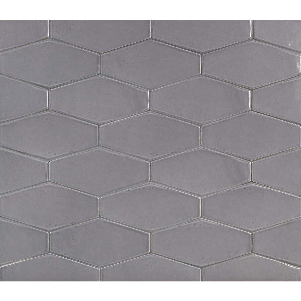 Ivy Hill Tile Birmingham Hexagon Charcoal 4 in x 8 in 