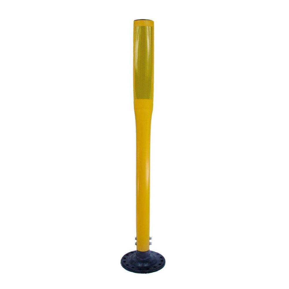 Three D Traffic Works 42 in. Yellow Flat Delineator Post and Base with