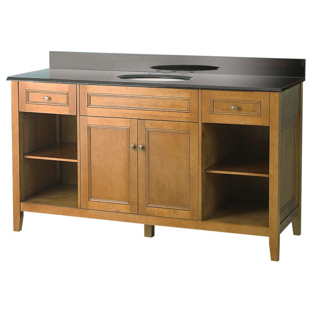 Foremost Exhibit 61 in. W x 22 in. D Vanity in Rich Cinnamon with