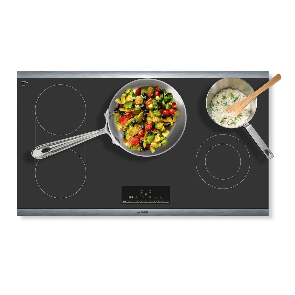 Bosch 800 Series 36 In Radiant Electric Cooktop Black With Radiant Electric Cooktop
