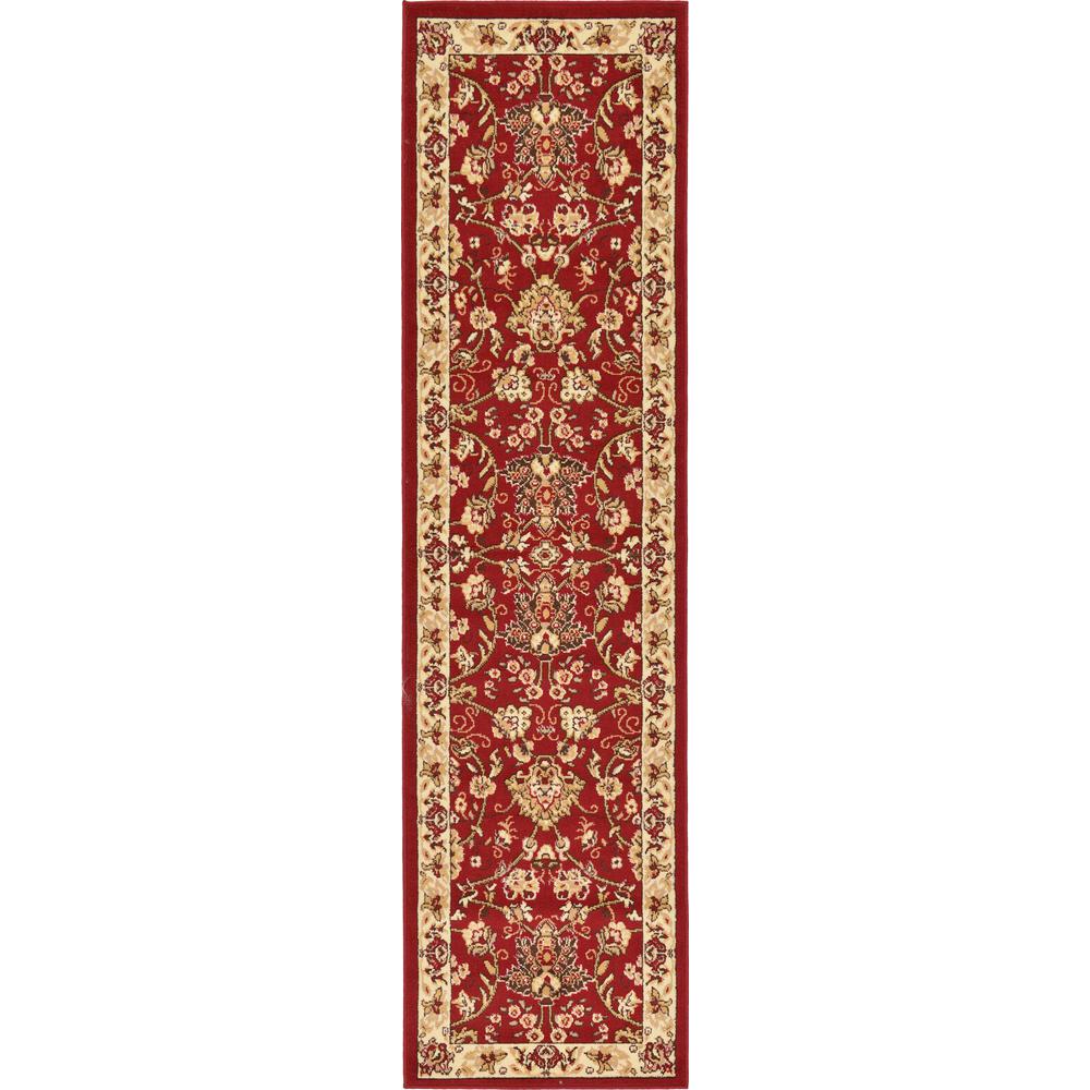 Unique Loom Kashan Burgundy 2 ft. x 8 ft. Runner Rug3124956 The Home Depot