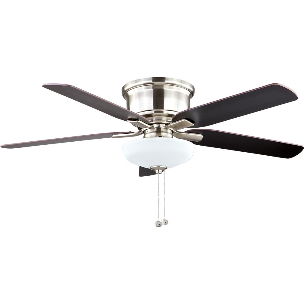 Hampton Bay Holly Springs Low Profile 52 inch LED Indoor Brushed Nickel Ceiling... by Hampton Bay